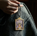 Traditionelle handgemalte Zaki-Widder-Thangka – Wohlstand & Schutz